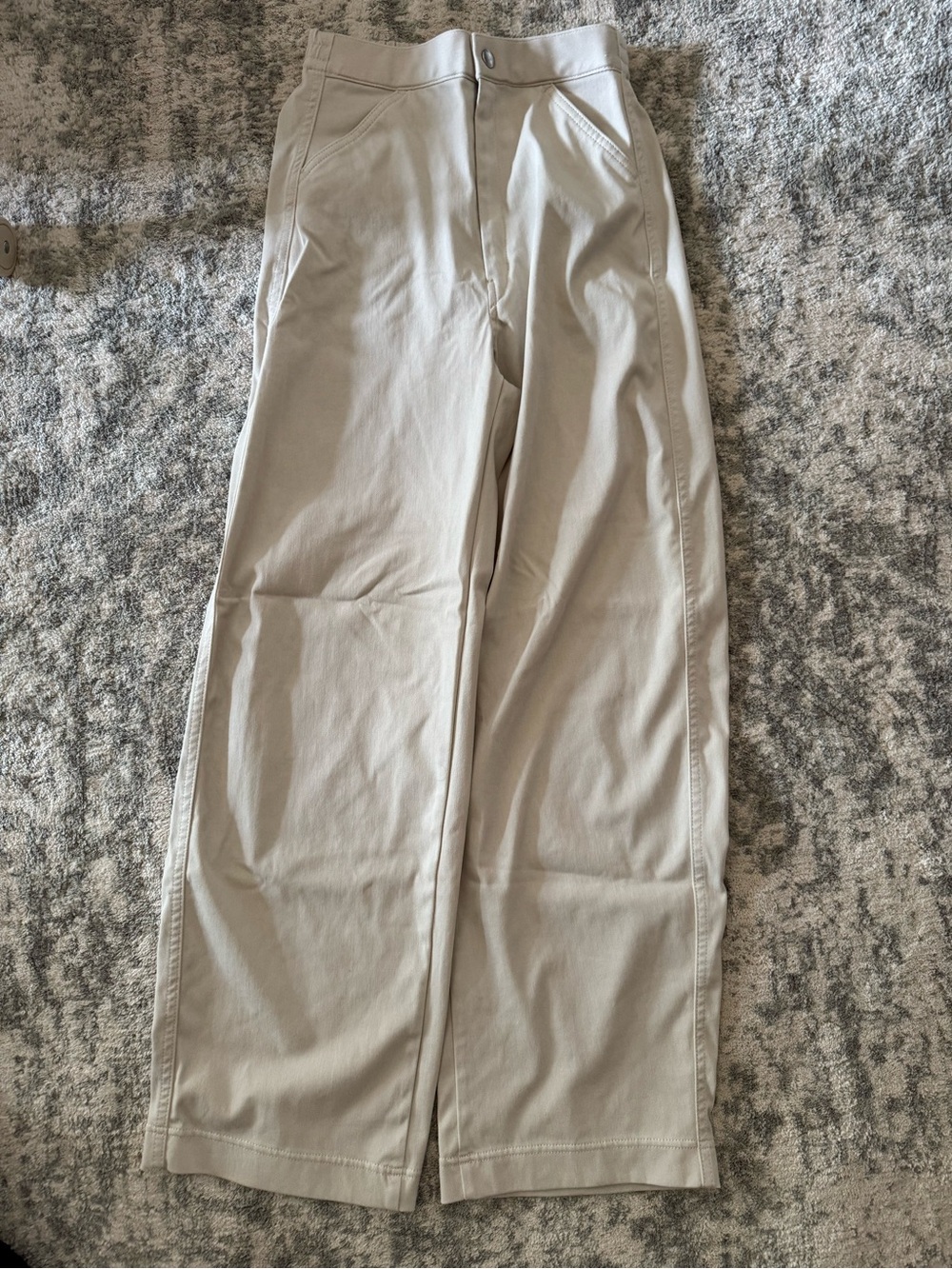 Women’s Wide-Leg Casual Pants in Light Beige